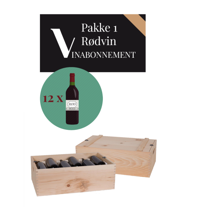 Vinabonnement: Pakke 1 - Rødvin