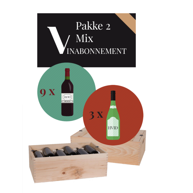 Vinabonnement: Pakke 2 - Mix